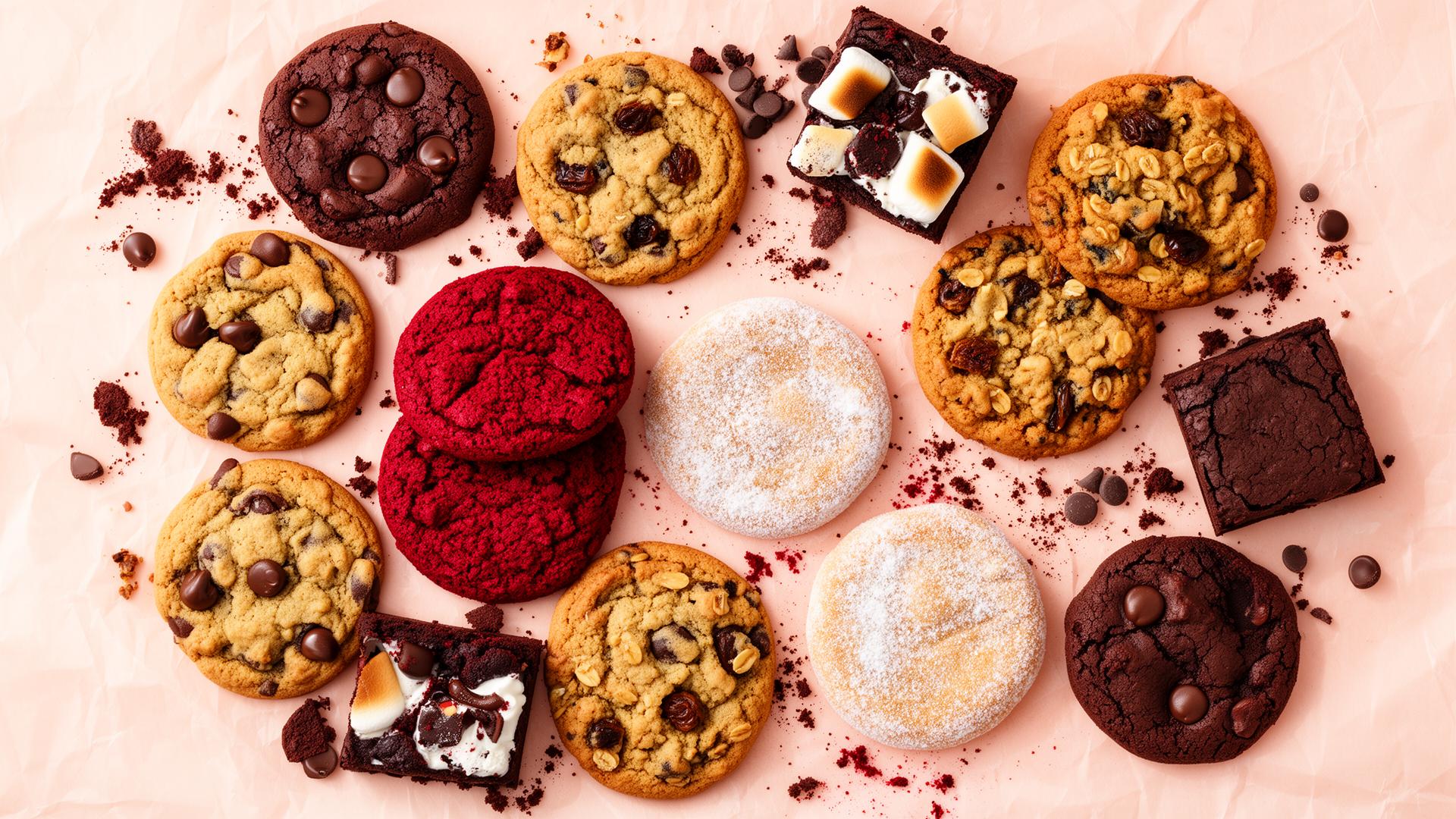 Assortment of fresh-baked cookies